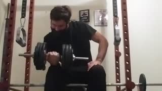 2 inch handle dumbbell wrist curls (full ROM)