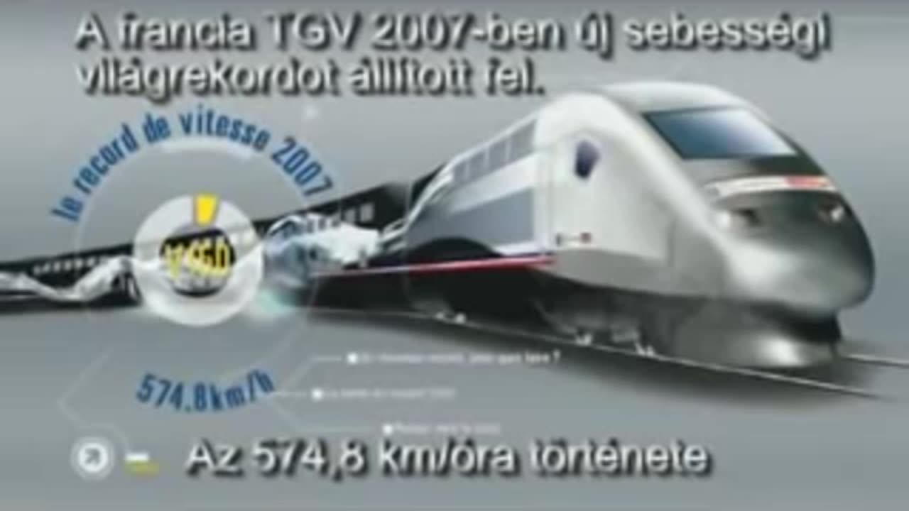 World's fastest train H TGV running at 574.8 km/hour