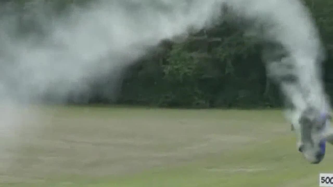 Daring Jet Car Stunt Creates Epic Road Crater - Did They Survive_