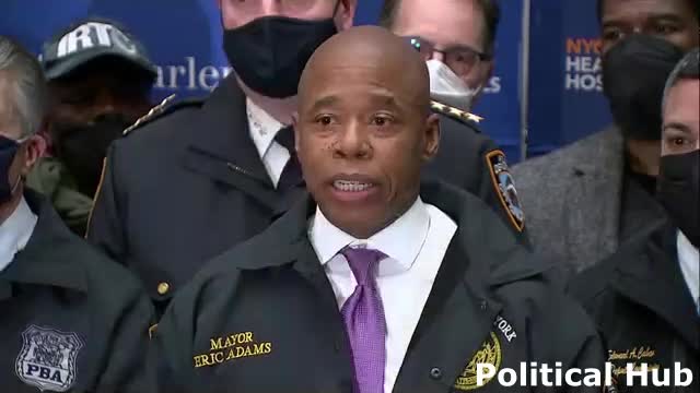 Watch: Mayor Eric Adams provides updates on two police officers shot in New York City.
