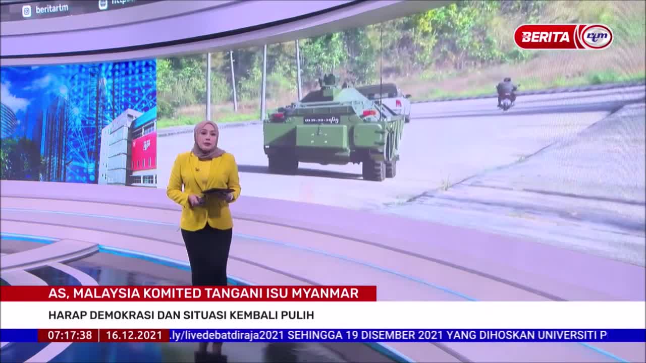 16 DIS 2021 BERITA PAGI – AS, MALAYSIA KOMITED TANGANI ISU MYANMAR