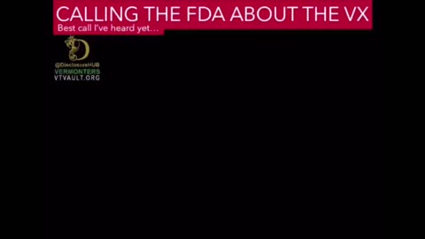 LIVE call to the FDA