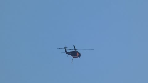 Helicopter above Melbourne