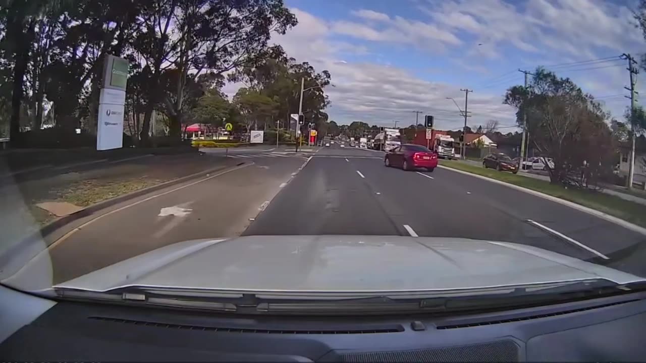 Dramatic Dashcam Footage of a Car Accident