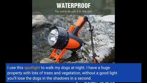 Rechargeable #Spotlight by GOODSMANN Waterproof 4500 Lumen Handheld-Overview