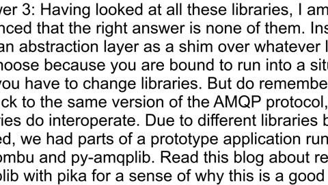 Good Python library for AMQP