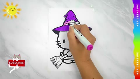 Hello Kitty Halloween! Coloring Pages For Childrens. Enjoy!