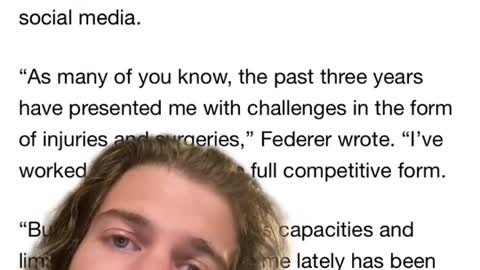 Roger Federer announces his retirement from tennis