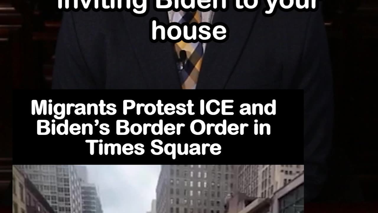 Migrants Protest ICE and Biden’s Border Order in Times Square