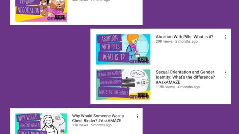 Amaze Sex Education on YouTube. What kinds of videos are on this channel?