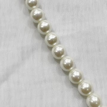 Handmade Unique 21” Necklace with Gold Plated Clasp, Japanese Pearl, Aries Green