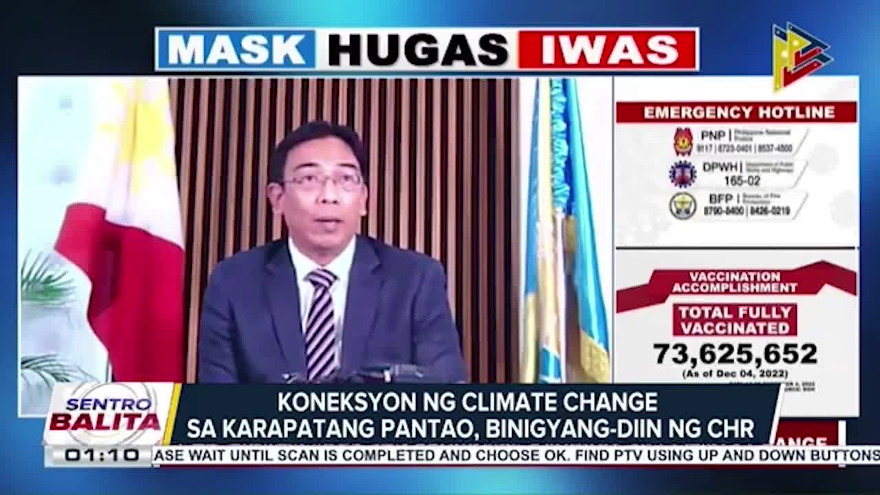 Koneksiyon ng climate change sa karapatang pantao, binigyang-diin ng CHR