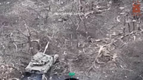 Ukrainian and Russian Tanks Square Off Against Each Other