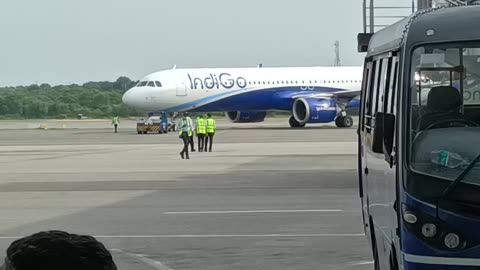 Hyderabad Airport View Indigo Flight ✈️