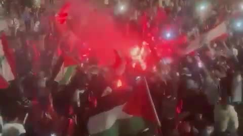 Australian Demonstrators Burn the Israeli Flag!
