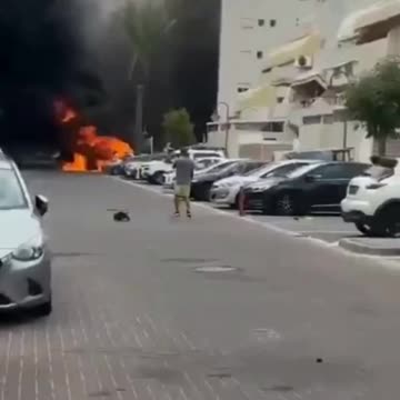 The situation in Ashkelon after a massive attack by Hamas, rocket hit a hotel