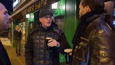Andrew tate and Tristan tate at Irish pub🤣