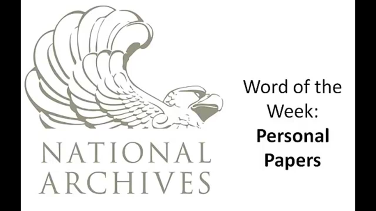 Word of the Week Personal Papers