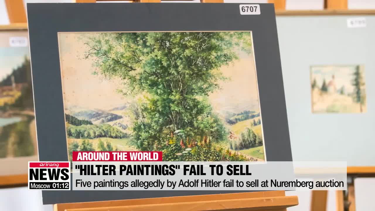 Five paintings allegedly by Adolf Hitler fail to sell at Nuremberg auction
