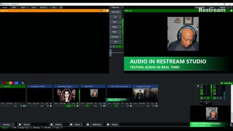 AUDIO IN RESTREAM STUDIO