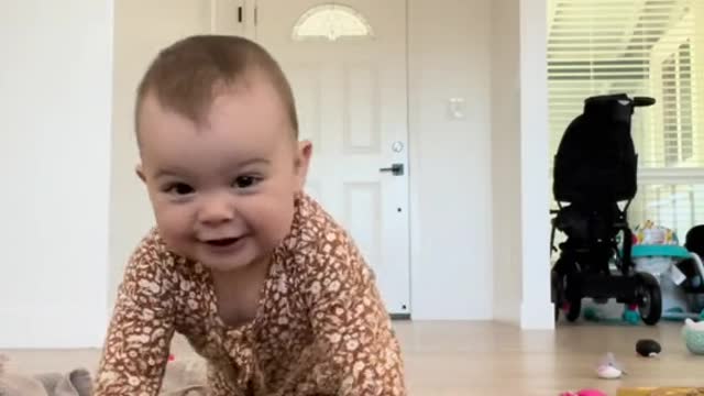 We officially have a crawler 🥹 #wheredoesthetimego#8monthsold