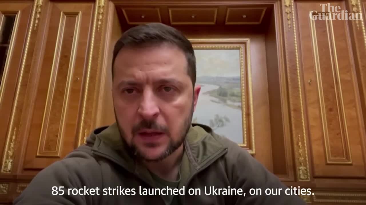 Zelenskiy: '85 rocket strikes launched on Ukraine'