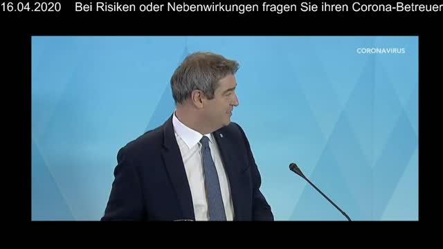 Markus Söder erklärt den Sinn des Mundschutzes April 2020
