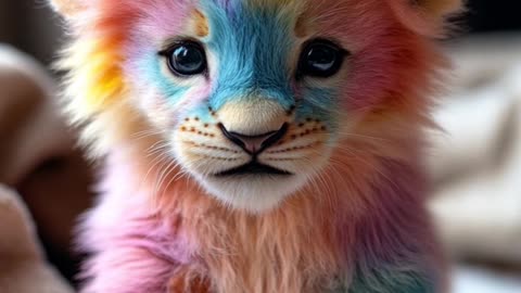 Baby Rainbow Lion: Prepare for Maximum Cuteness Overload!