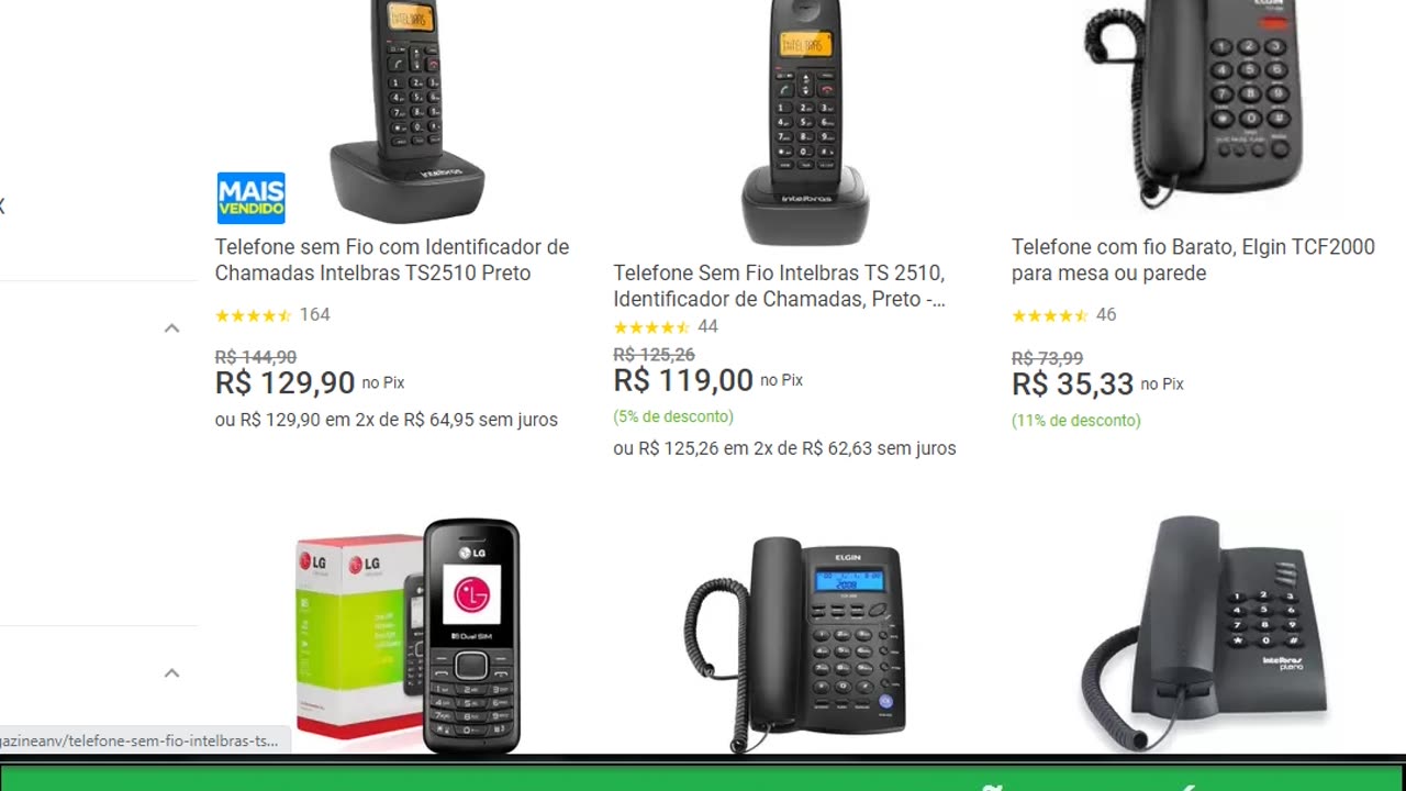 Telefone sem Fio com Identificador de Chamadas Intelbras TS2510 Preto