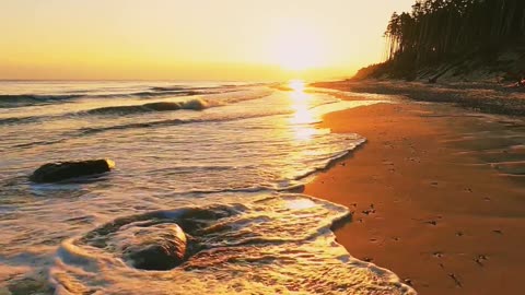 sunset on a beautiful beach