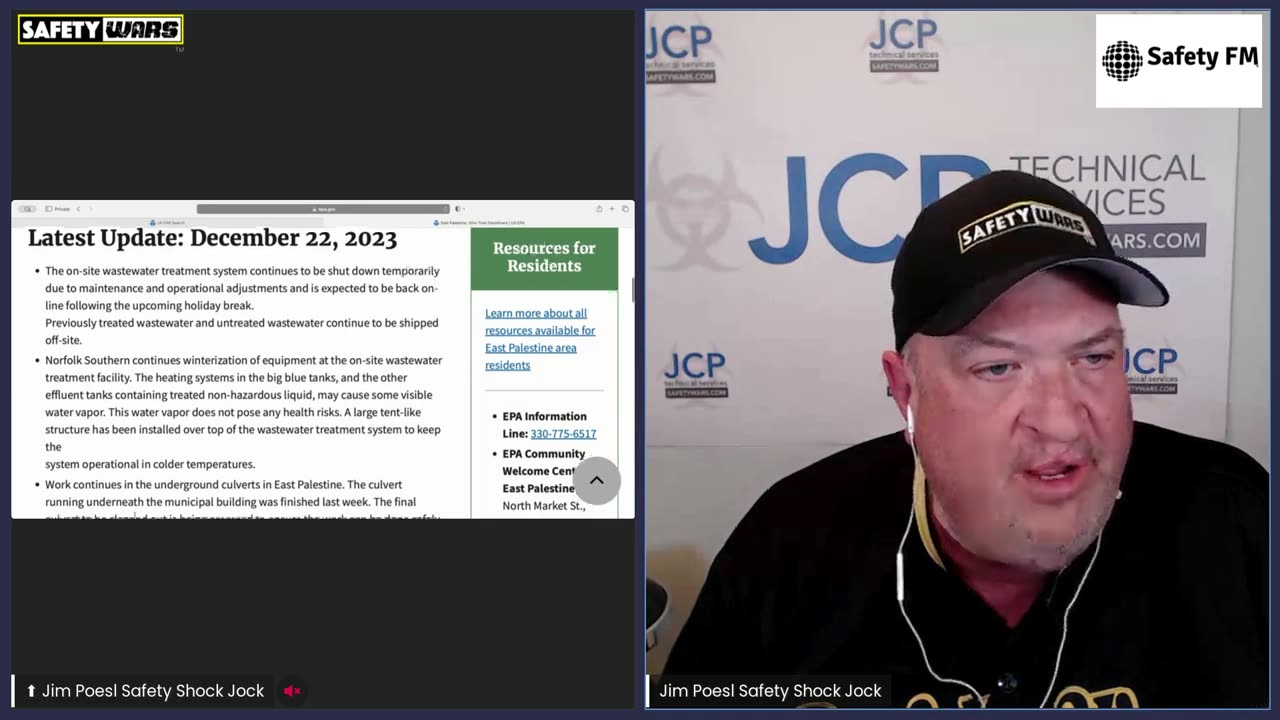 Safety Wars Live 12-29-2023 RIP Ian Punnett, East Palestine, Ohio Update Alec Badlwin
