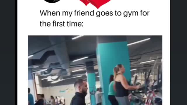 First time at the gym 😂😂