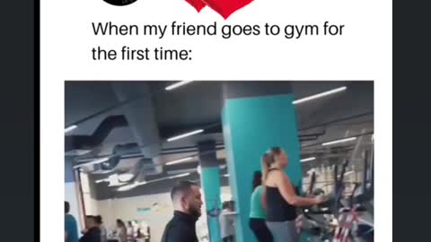 First time at the gym 😂😂