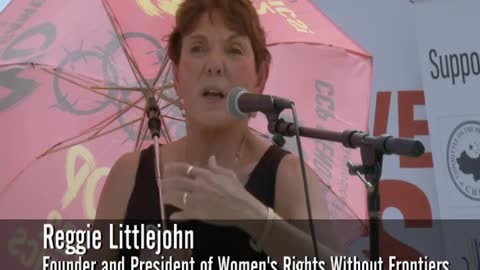 Reggie Littlejohn: "Stop the Genocide Games" rally in DC