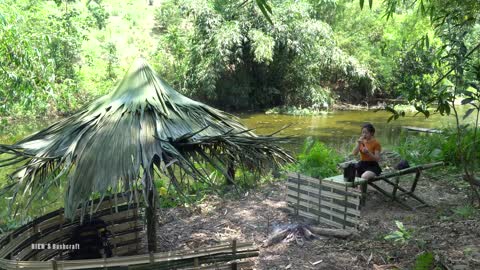 🔴 3 Day Solo Camping & Bushcraft - Make Relaxing Chair From Bamboo, Living Alone in Forest Ep.7