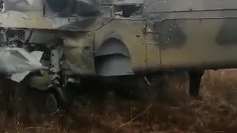 Downed helicopter of the Russians on Ukrainian soil