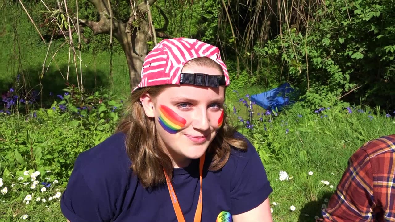 Nicky and Ally . Exeter 16th May Gay LGBTQIA+Pride 2015. Exeter Devon UK Gay LGBTQIA_Pride