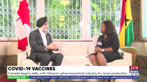 Canada begins talks with Ghana's pharmaceutical industry fro local production - Joy News(16-3-22)