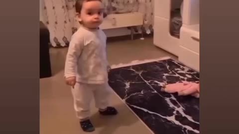 Cute Baby dance on baby calm down