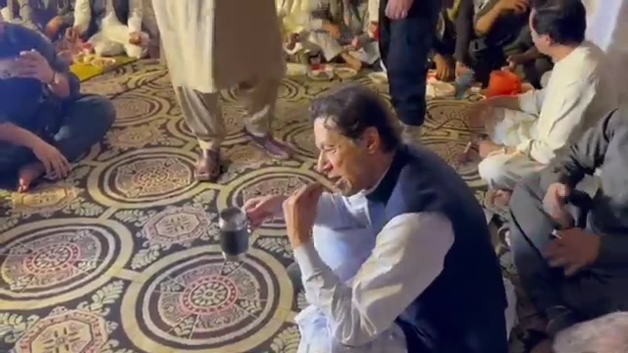 Chairman PTI Imran Khan Iftar with PTI workers at Zaman Park Lahore