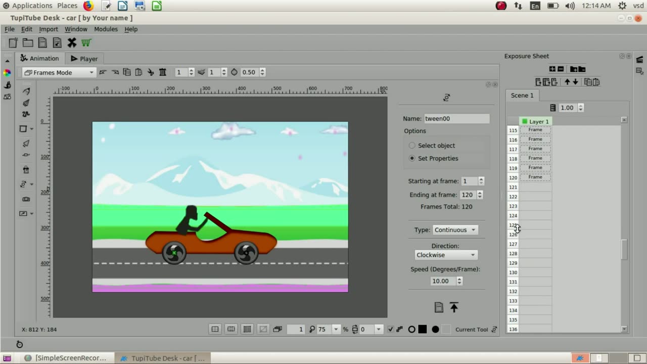 SIMPLE WAY TO MAKE 2D ANIMATION IN UBUNTU USING TUPI TUBE DESK