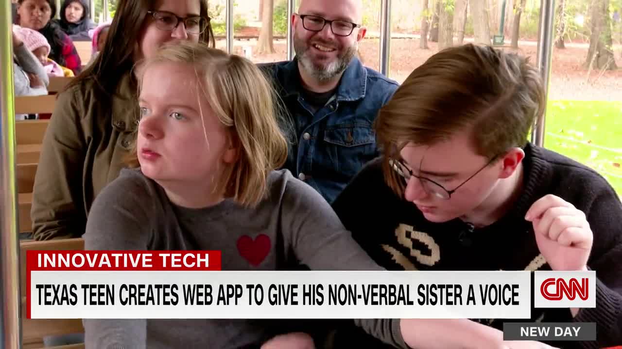 Lovely story about a brother who developed an app to help his special needs sister communicate.