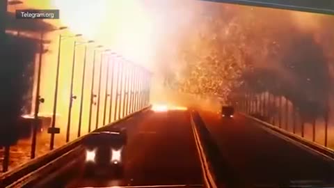 Crimean Bridge Truck Bomb Explosion
