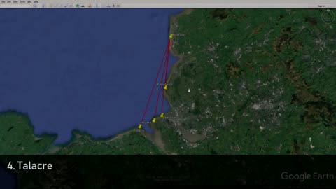 Blackpool Tower in England viewed from four locations