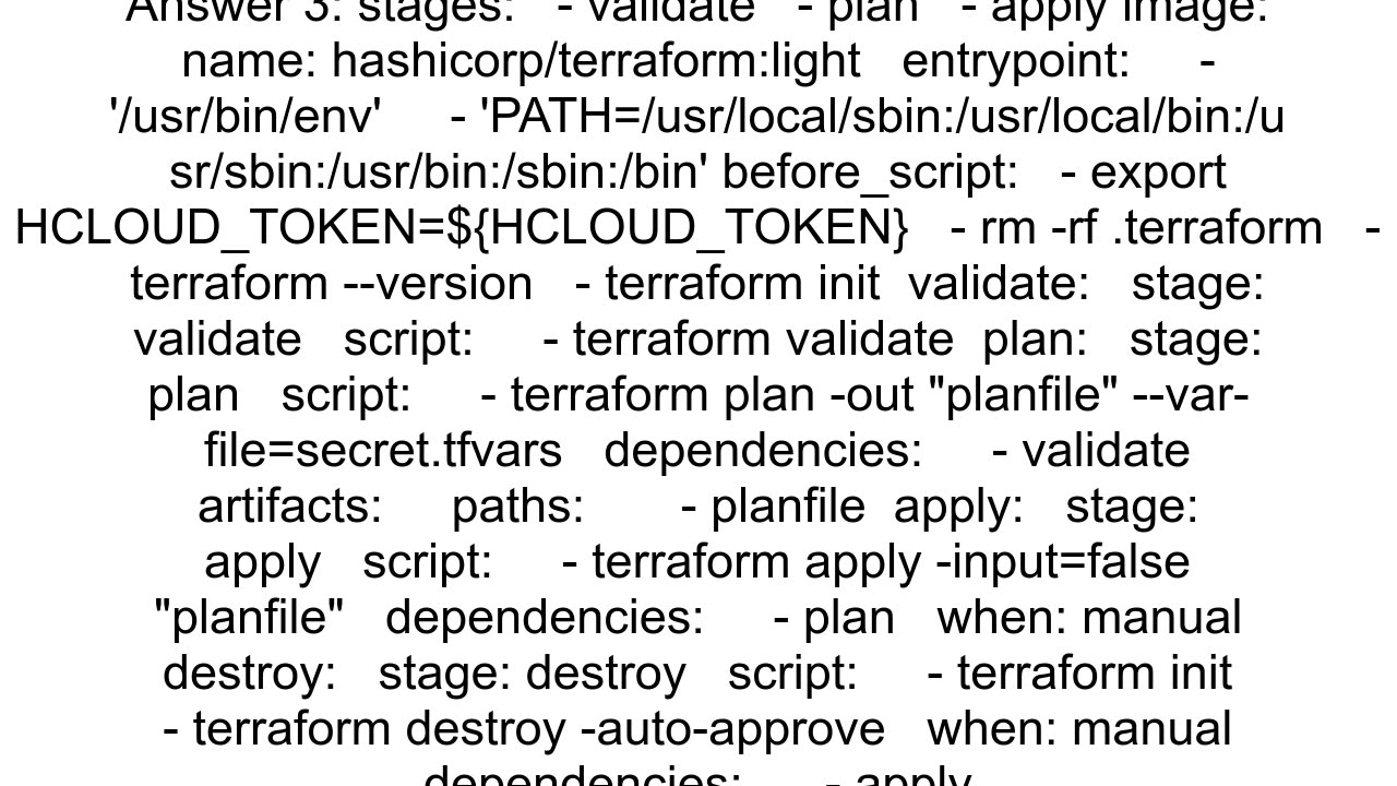 how to delete terraform resources in gitlab