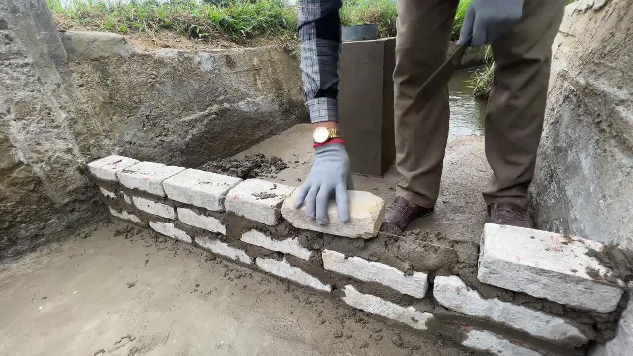 Unique mini-hydroelectric construction with one turbine and two units