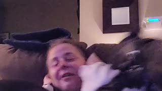 Attacked by kisses! Is this love or what? Hysterical dogs!