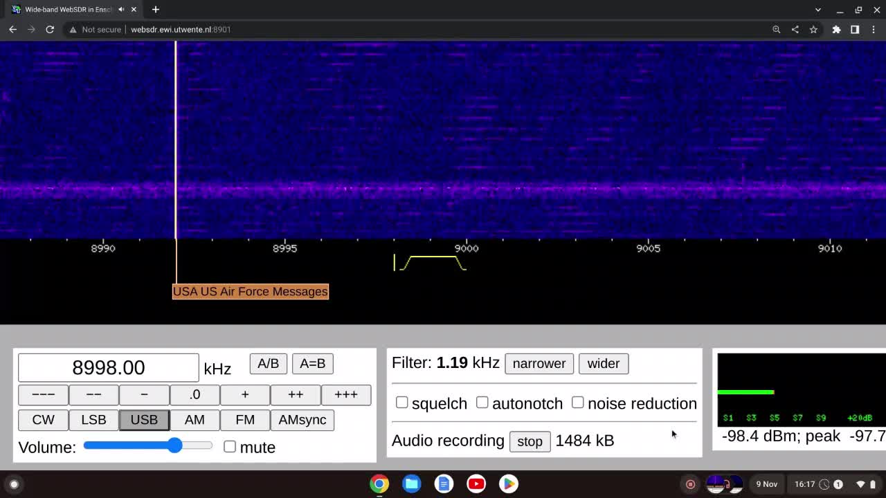 UNID Long Dash 09/11/2022 1615 UTC 8998kHz