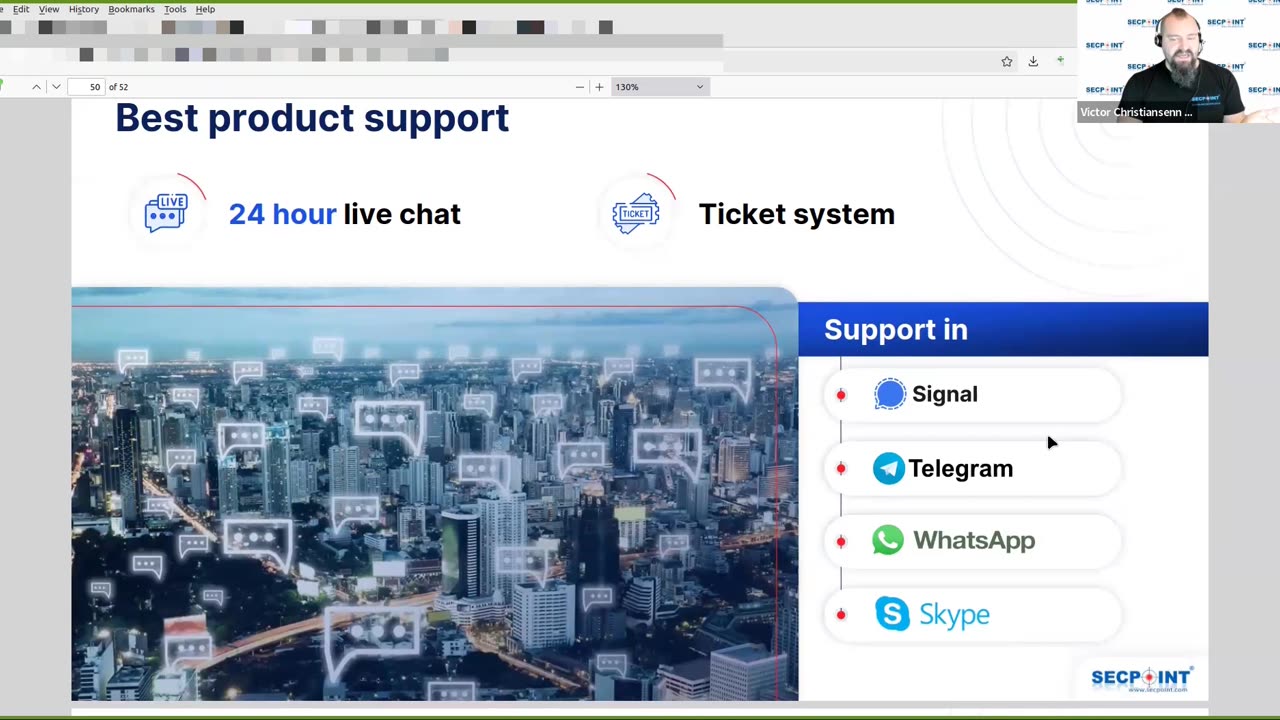 SecPoint leads in Customer Care: Live Chat, Signal, WhatsApp, Telegram, Skype, & Ticket System