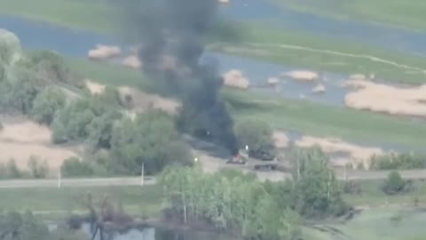 Near Bayrak in the Kharkiv region, as a result of some Ukraine artillery on Russian